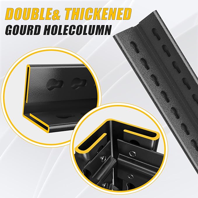 5-Tier Adjustable Garage Shelving Units, Heavy Duty Steel Storage Shelves, Detachable Metal Rack Shelf – Perfect for Garage, Shed, or Warehouse (Black-63.00H*39.37W, 15.75D-5Tier)