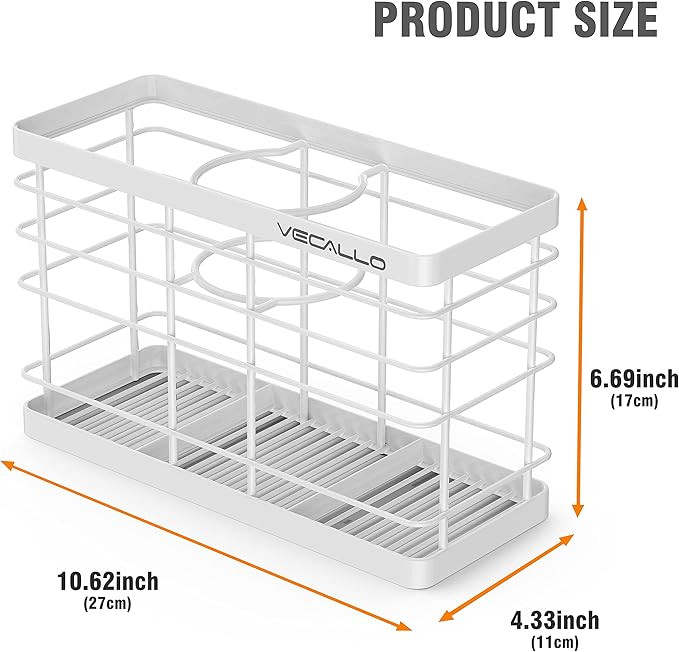 Hair Tool Organizer Shower Caddy Bathroom Hair Care and Styling Tool Organizer Storage Basket and Container for Hair Dryer, Flat Irons, Curling Wands, Hair Straighteners - Wall Mount No Drilling Rustproof Stainless Steel Bathroom Shelf-NeatNest