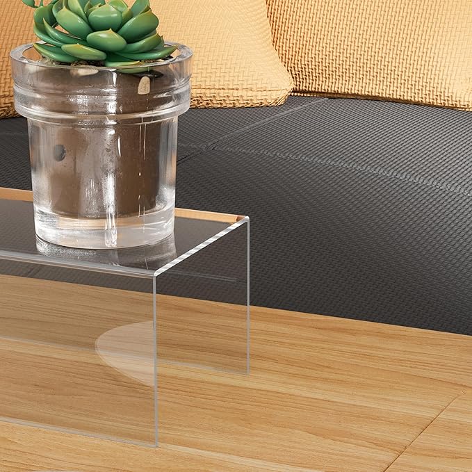 Clear Display Risers Shelf 3pcs, Countertop Rectangular Acrylic Display Storage Organizer, Acrylic Stands for Funko Pop Figure, Cosmetics, Bags, Shoes, Toys, Collectibles - 12- 4'', 5'', 6''-NeatNest