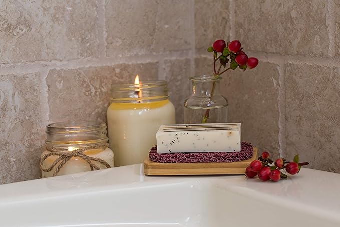 Aira Soap Saver - Soap Dish & Holder - BPA Free Shower & Bath Holder - USA - Drains Water, Circulates Air, Extends Soap Life - Easy to Clean, Fits All Sets - Lavender-NeatNest