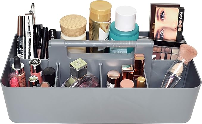 -Large Carry Caddy Bin Basket Portable Office Desk Storage DIY- MADE IN USA (Orion Gray)-NeatNest
