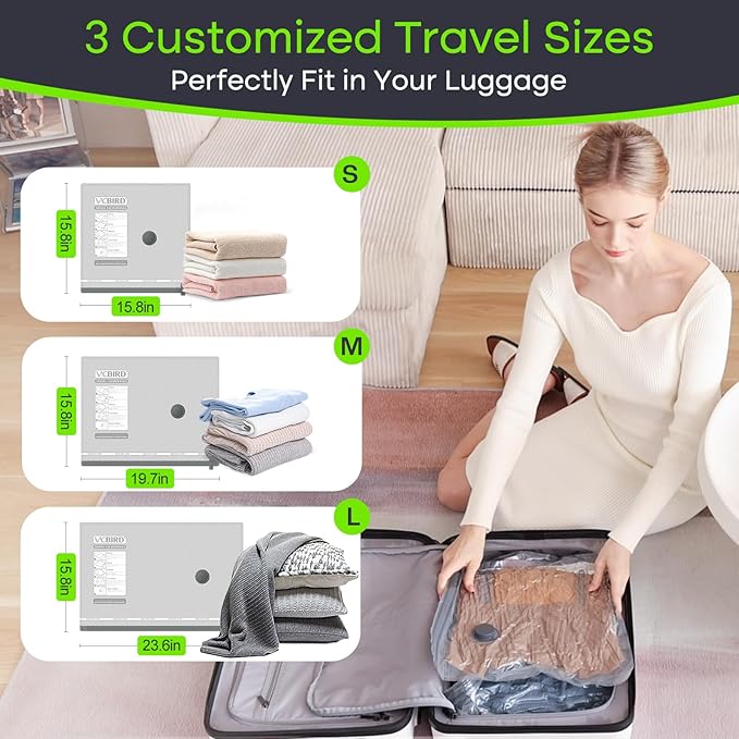 Travel Vacuum Storage Bags with USB Electric Pump, 15 Pack Compression Travel Packing Bags for Luggage and Suitcase, Carry-on Size Space Saver for Clothes and Clothing-NeatNest