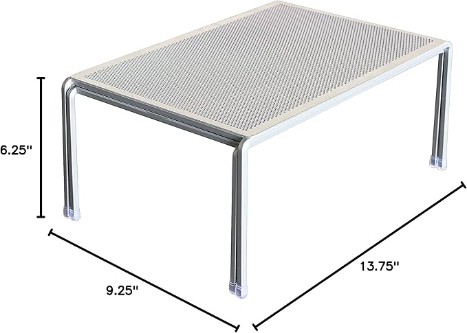 Deco Brothers Expandable Cabinet Shelf Organizer for Kitchen Cabinet and Counter, Grey-NeatNest