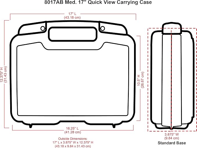 ArtBin 8017AB 17 inch Quick View Carrying Case, Portable Art & Craft Organizer with Handle, [1] Plastic Storage Case, Translucent