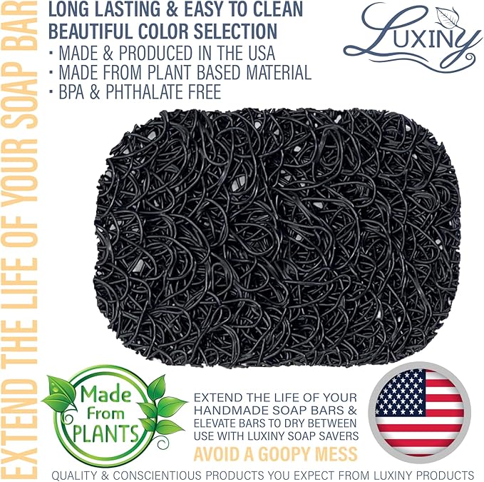 American Made Soap Saver & Lift for Soap Dish & Travel - Plant Based Black Onyx-NeatNest