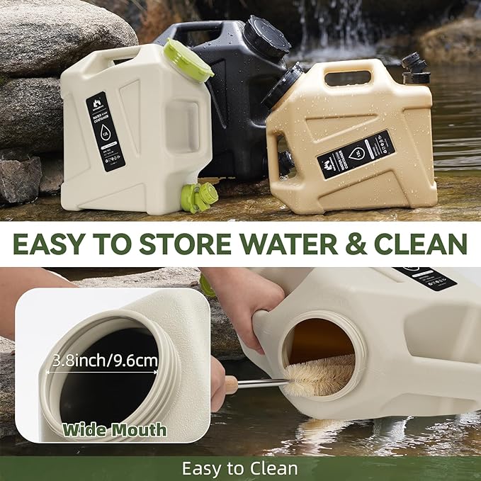 Camping Water Jug - 3.2 Gallan Water Container with Spigot | Portable Water Tank for Outdoor Hiking Picnic Supplies - White-NeatNest