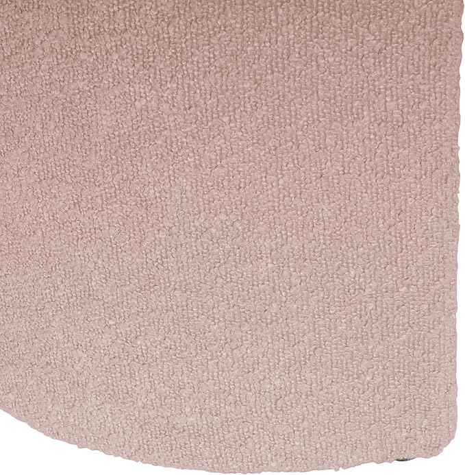 HomePop Quinn Modern Ottoman Home Décor|Ottoman for Living Room & Bedroom - Pink Boucle
