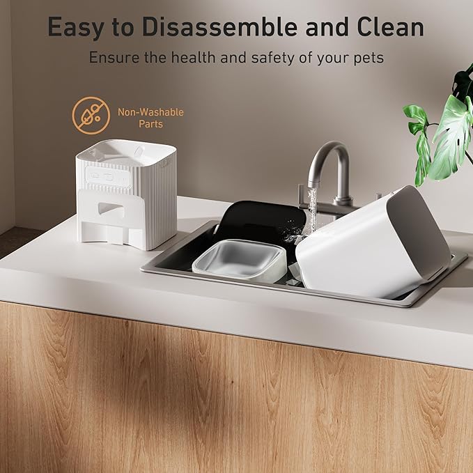 7L/29 Cups Automatic Dog Feeder, 5G WiFi Auto Cat Feeder with Desiccant Bag, Cat Food Dispenser, App Remote Feeding, Stainless Steel Bowl, Dual Power Supply, Ideal for 2-15mm Dry Food-NeatNest