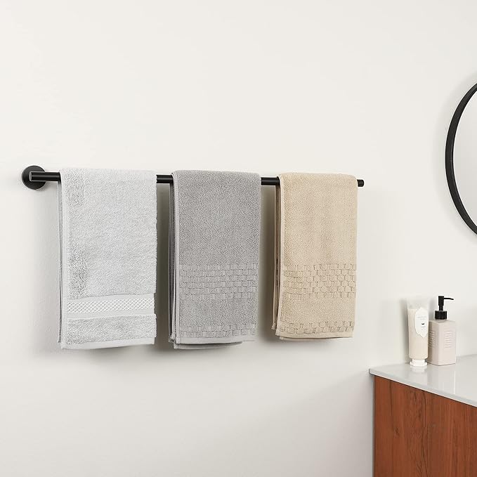 KES 29.5 Inches Matte Black Towel Bar for Bathroom Shower Hand Towel Holder Hanger SUS304 Stainless Steel RUSTPROOF Wall Mount, Total Length 31.9 Inch, A2000S80-BK