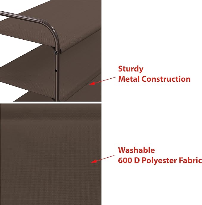 Simple Houseware 5-Tier Shoe Rack Storage Organizer, Bronze-NeatNest