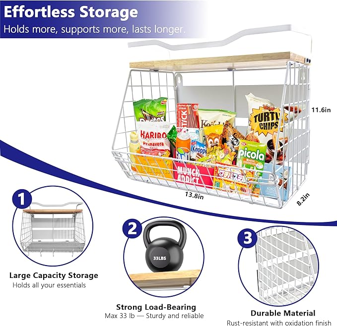 Upgrade Strong Magnetic Shelf for Fridge, Onion and Potato,Spice Rack,Fruit and Vegetable Storage and Organizer, Refrigerator organizers, Magnetic Basket for Pantry, Kitchen and Laundry Organizer