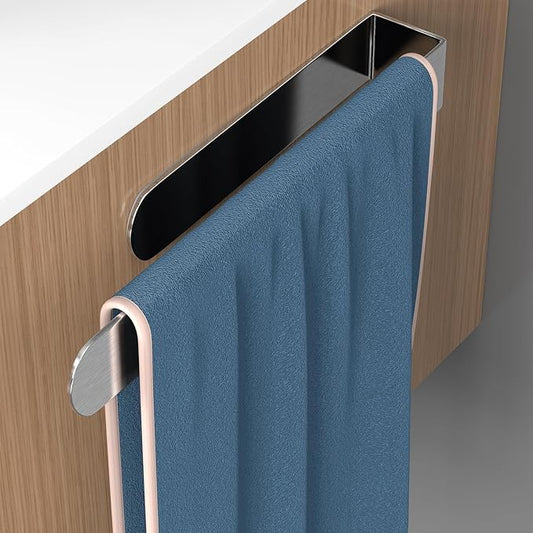HUFEEOH Hand Towel Holder, Self Adhesive Towel Bar Towel Holder for Kitchen Cabinet, Stainless Steel Bath Towel Holder Stick on Wall