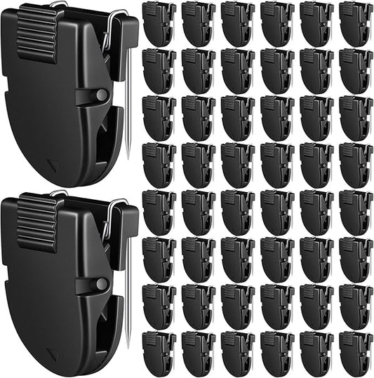 50 Pcs Cubicle Clips Fabric Panel Cubicle Accessories Fabric Partition Panel Wall Clip Office Photos Wall for Notes Memos Standard Size, 40-Sheet Capacity (Black)