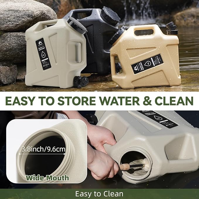 Camping Water Container - 3.2 Gallan Water Jug with Spigot | Portable Water Tank for Outdoor Hiking Picnic Supplies-Grey-NeatNest