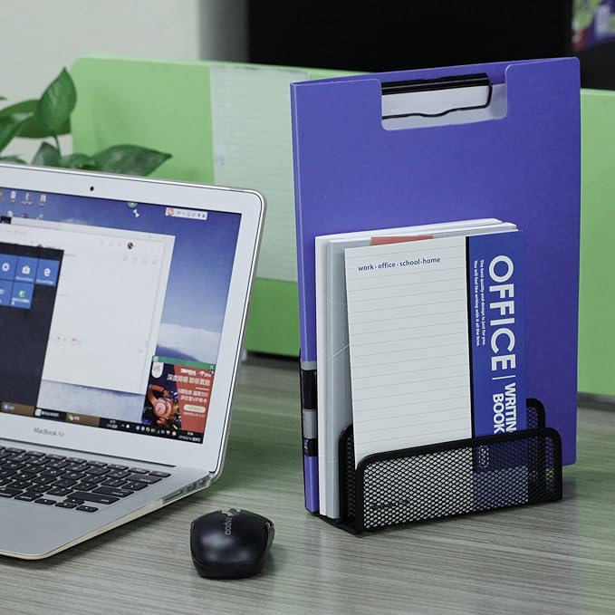 Desk Mail Organizer, File Holder Letter Sorter with 3 Vertical Upright Metal Mesh Compartments Document, Filing, Folders, Mail, Paper Organizer for Home or Office Desktop (2PCS)