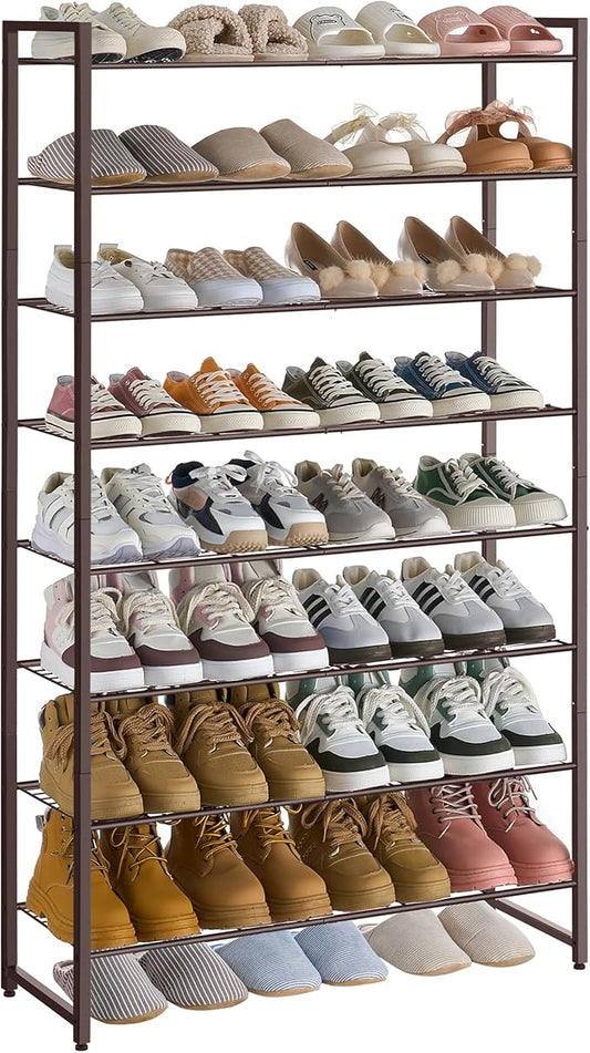Shoe Rack, Metal Shoe Organizer, 8 Tier Garage Shoe Rack Max Holds 40 Pairs,Shoe Storage shelf for Closet,Entryway, Bronze-NeatNest