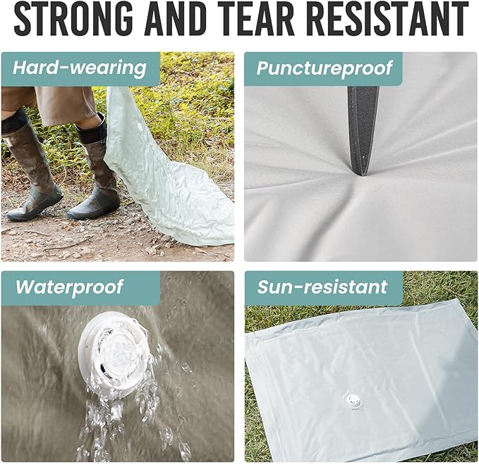 TAILI Fabric Vacuum Storage Bags 4 Pack, Vacuum Seal Bags (40W x 27L inch), Outdoor Space Saver for Camping, Bedding and Clothing, Waterproof, Wearproof, Punctureproof-NeatNest
