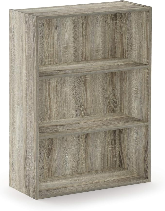 Furinno Pasir 3-Tier Open Shelf Bookcase, Sonoma Oak