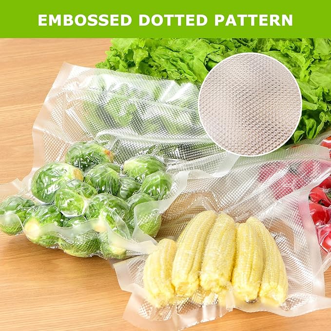 Bonsenkitchen Vacuum Sealer Bags,400 Quart 8" x 12" Precut Food Sealer Bags, Commercial Grade, BPA Free, Heavy Duty, Customized Size Vacuum Bags for Vac Storage, Meal Prep or Sous Vide Cooking, VB14-NeatNest