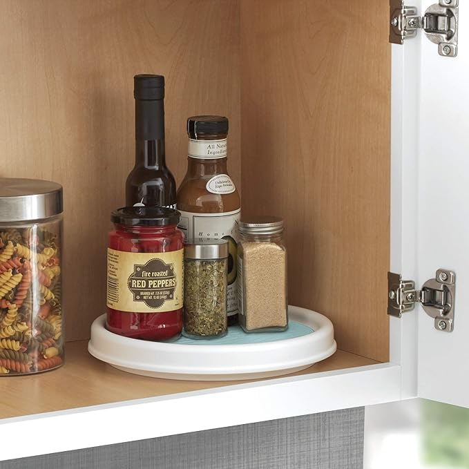 Copco 9 Inch Lazy Susan, 9-Inch, White/Aqua,5234750-NeatNest