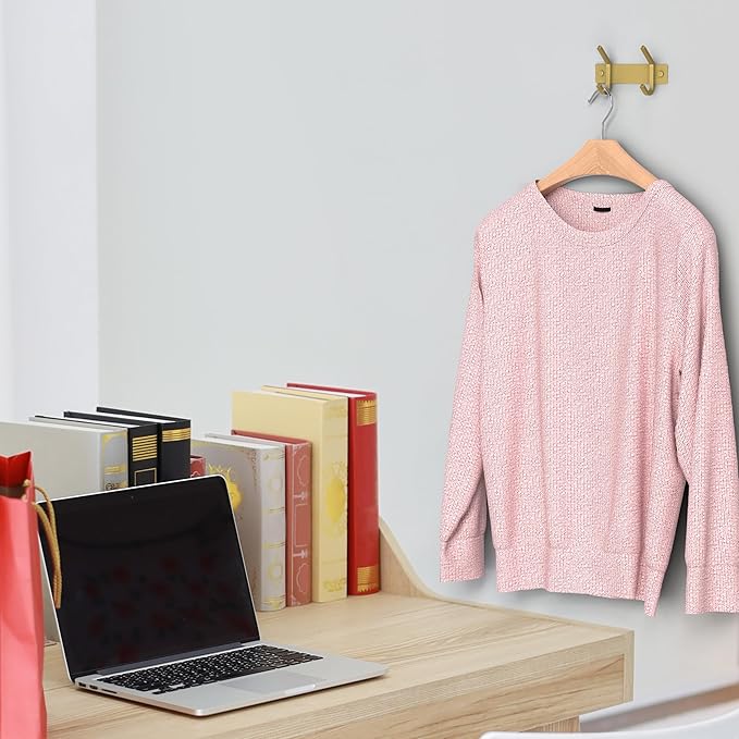 Brushed Gold Small Coat Rack Wall Mount – 6 Inch Stainless Steel Rail with 2 Double Coat Hooks for Entryway, Bathroom, Bedroom, Kitchen – Modern Gold Hook Rack for Coats, Hats, Towels-NeatNest