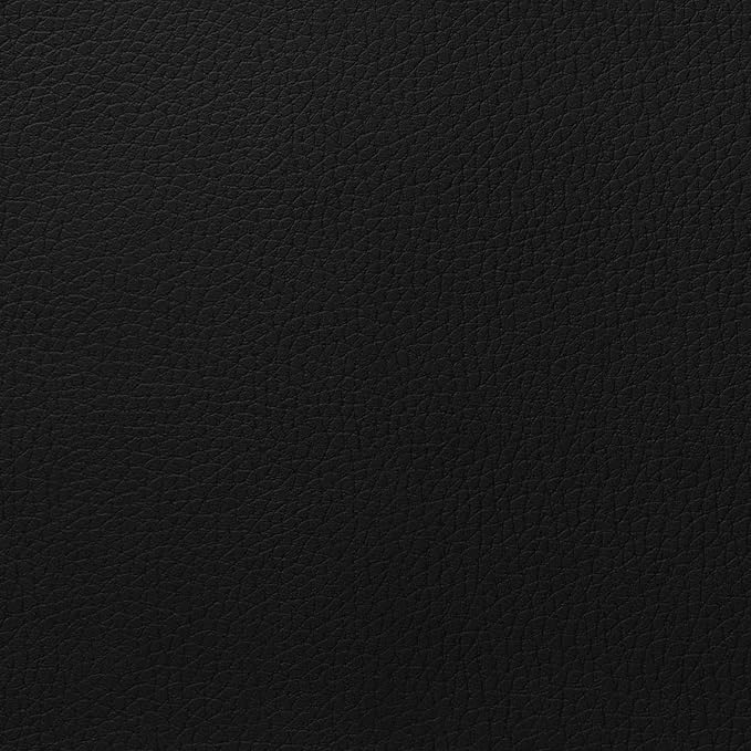 HomePop Modern Channel Tufted Faux Leather Ottoman Home Décor|Ottoman for Living Room & Bedroom - Black Faux Leather
