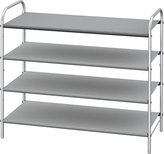 Simple Houseware 4-Tier Shoe Rack Storage Organizer 20-Pair, Grey-NeatNest