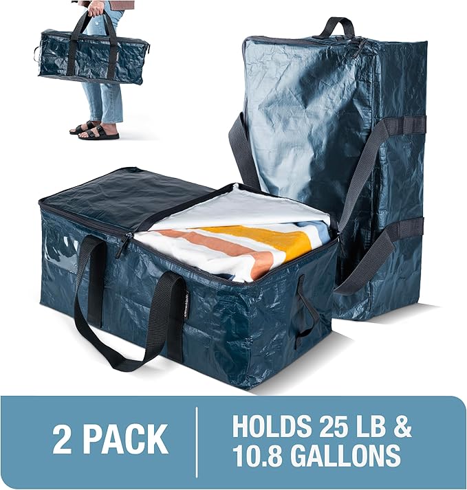 CleverMade Under Bed Storage Bag - Collapsible Storage for Shoes and Clothes Easy Use - Heavy Duty Utility Bag Home-NeatNest