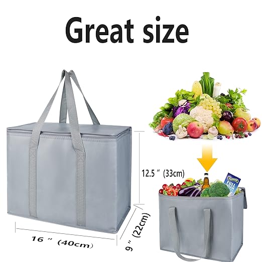 2 pk Insulated Car Organizer - Collapsible, Multi-Compartment Automotive SUV Trunk Organizer for Storage w/Adjustable Straps - Truck & Car Accessories for Women and Men Grey, gyay-NeatNest