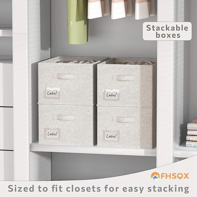 2 Pack Shoe Organizer for Closet,Fits up to 24 Pairs,Fabric Shoe Storage Bins,Large Shoe Box Storage Containers with Bottom Support for Shoes (Gray, (16.5 * 12.6 * 9.5) x1)-NeatNest