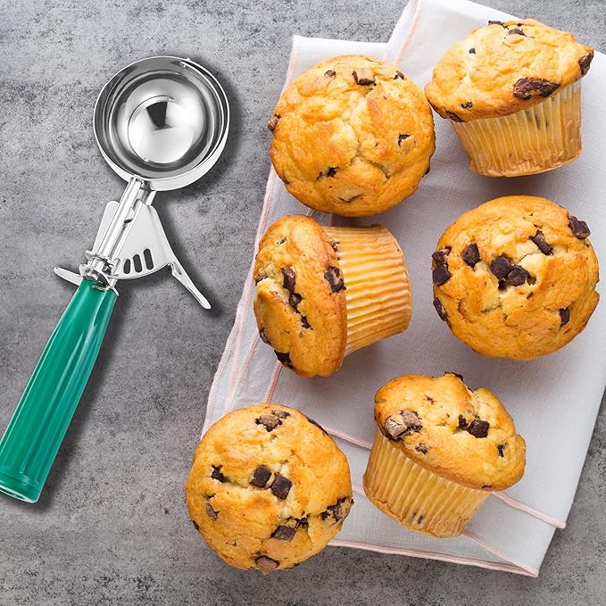 Cookie Scoop Set, Ice Cream Scoop Set, Cookie Scoops for Baking, Multiple Size Large-Medium-Small Size Disher, Professional 18/8 Stainless Steel Cupcake Scoop-NeatNest