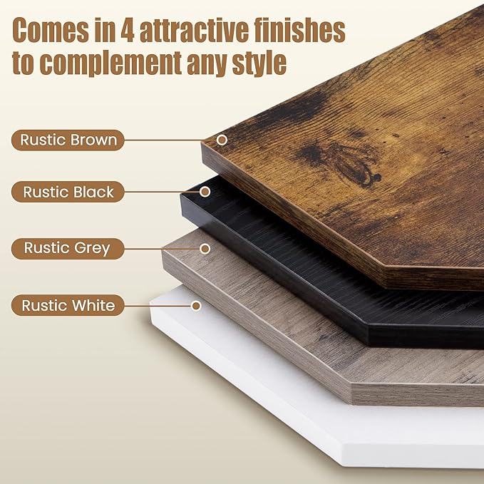 Corner Shelf Wall Mount, Floating Corner Shelves, Set of 2 Corner Wall Shelf Organizer, Rustic Wood Wall Storage Display Shelves for Living Room Bedroom Bathroom Kitchen, Rustic Brown-NeatNest