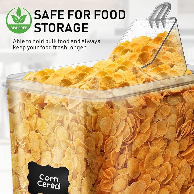 WHITE FEATHER SUPPLIES 2 PC [8.5L / 287 Oz] Extra Large Airtight Food Storage Containers with Lids - BPA Free Kitchen and Pantry Organization Containers for Baking Supplies, Cereal, Flour, Sugar, Rice
