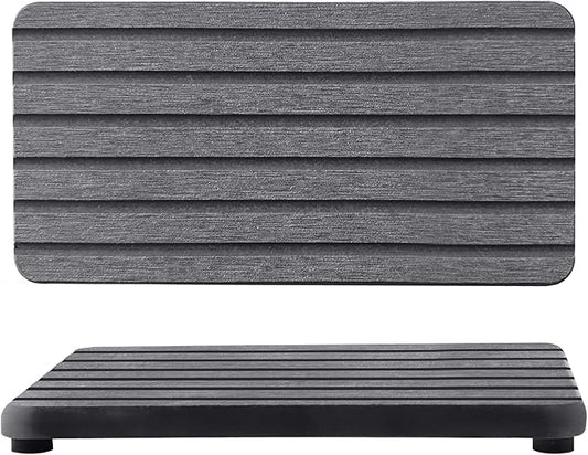 2 PCS Water Absorbent Diatomite Coasters (7.1" x 3.5"), Grooved Design, Water Absorbing Stone Used for Hand Soaps & Plants & toiletries in The Modern Home-NeatNest