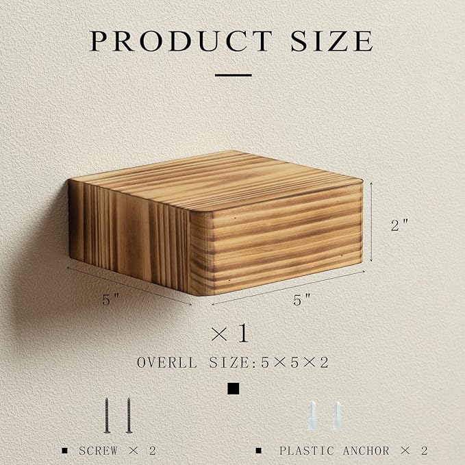 Freezing point Small Floating Shelf,Mini Wall Shelves for Kitchen Bedroom Living Room Bathroom Wall Decor Plant Display Collectibles Corner Decorative Storage Tiny Carbonize-NeatNest