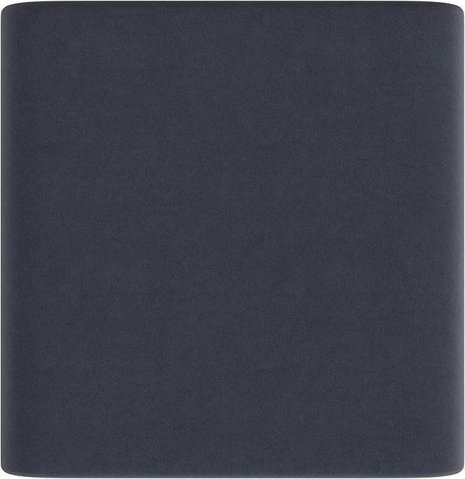 HomePop Modern Arch Velvet Ottoman Home Décor|Ottoman for Living Room & Bedroom - Steel Blue Velvet