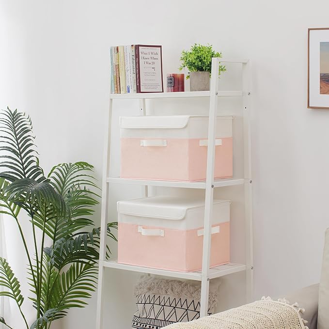 GRANNY SAYS Storage Bins with Lids, Decorative Storage Boxes, Shelf Baskets, Closet Storage Bins for Clothing, Collapsible Storage and Organizer, 2-Pack-NeatNest
