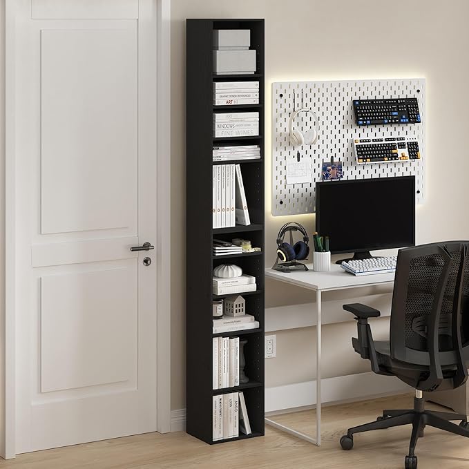 Furinno Pasir 10-Tier Open Shelf Bookcase, Blackwood-NeatNest