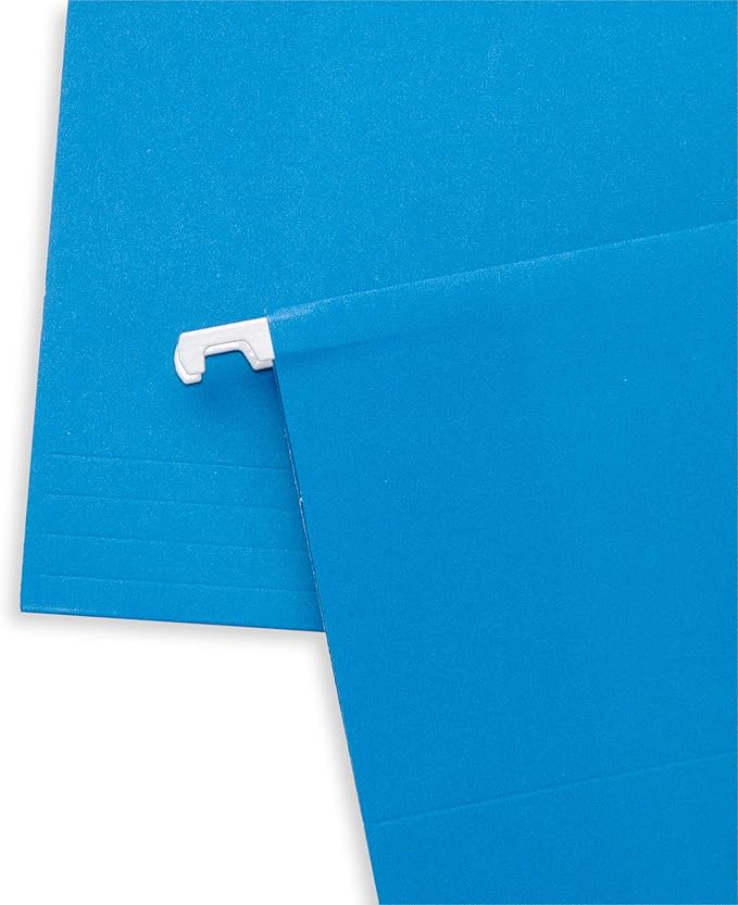 Blue Summit Supplies Hanging File Folders, 25 Reinforced Hang Folders, Designed for Home and Office Color Coded File Organization, Letter Size, Blue, 25 Pack-NeatNest
