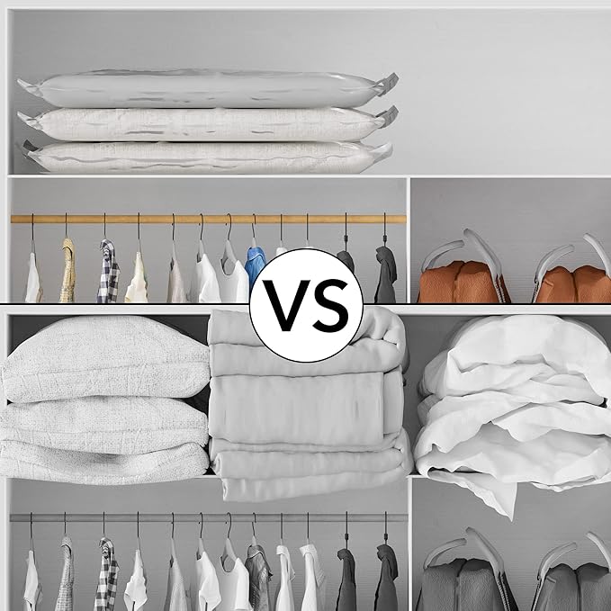 SpaceAid Vacuum Storage Bags, Space Saver Sealer Compression Bags for Comforters, Blankets, Pillows, Bedding, Clothes (3 XX-Large, 3 X-Large, 3 Large, 3 Medium, 3 Small), (Variety 15 Pack)-NeatNest