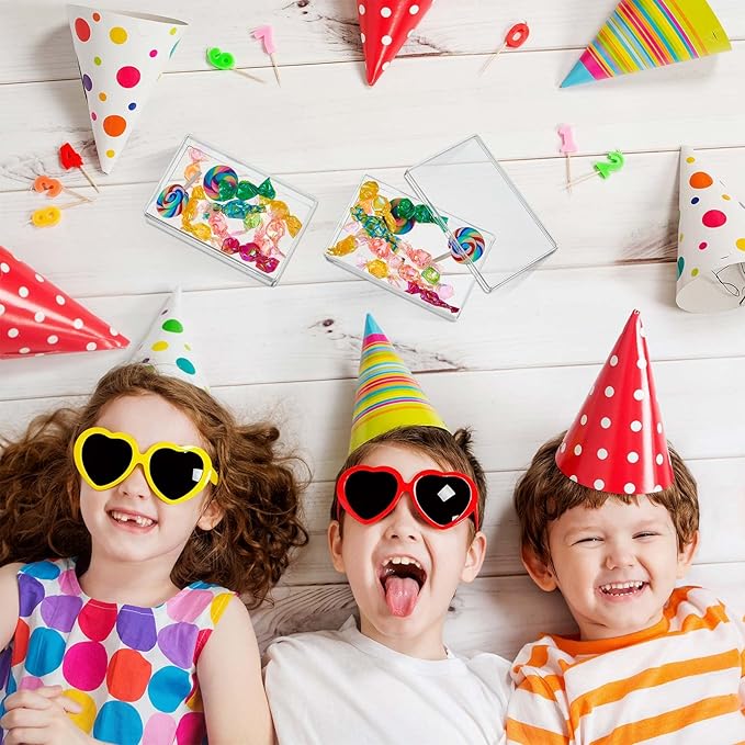 Blulu 8 Pieces Clear Acrylic Plastic Jewelry Box Mini Storage Box Mini Cube Containers with Lids for Candy Pill and Tiny Jewelry(Rectangle,4.3 x 2.7 x 1 Inch)-NeatNest