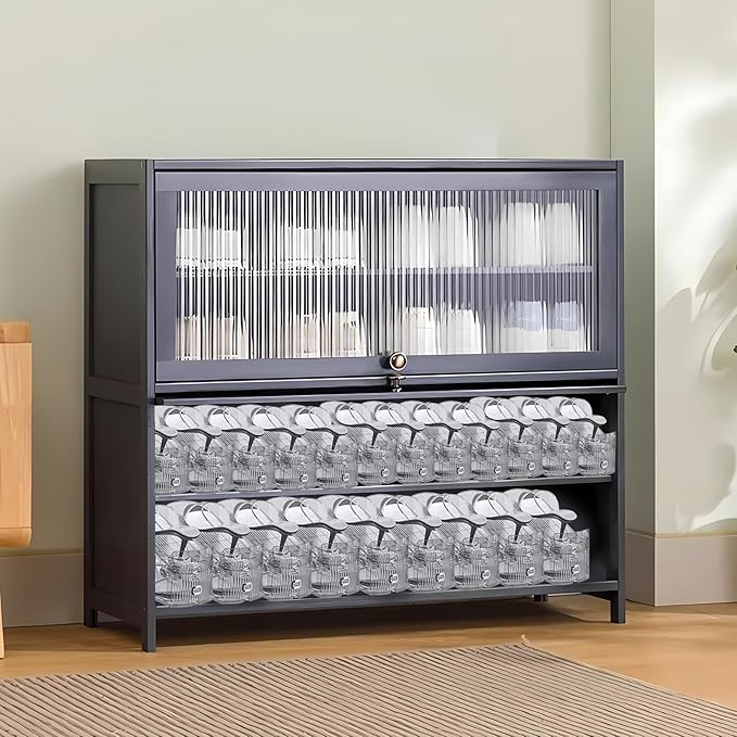 Adjustable Shoe Slots Organizer,6PACK Transparent Shoe Stackers Shoe Rack Holder Shoe Space Savers Double Layer Stack Shoe Racks for Closet Organization(Transparent)-NeatNest