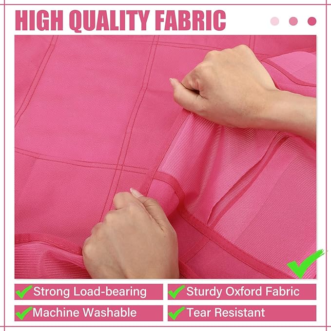 Windyun 40 Over the Door Shoe Organizer Large Mesh Pocket Hanging Shoe Rack for Closet Rose Red Nonslip Behind Door Storage Holder Back to School Organizer for Dorm Room College Classroom Storage-NeatNest