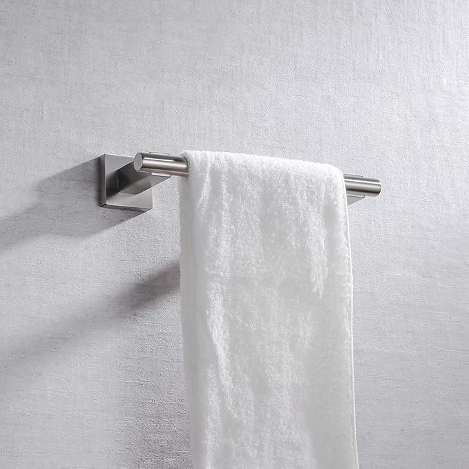 Miyili 9-Inch Bathroom Towel Bar SUS 304 Stainless Steel Hand Towel Rack Holdle Wall Mount Brushed Finish, A02N23A