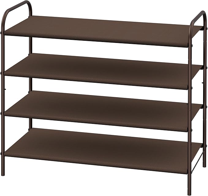 Simple Houseware 4-Tier Shoe Rack Storage Organizer, Bronze-NeatNest