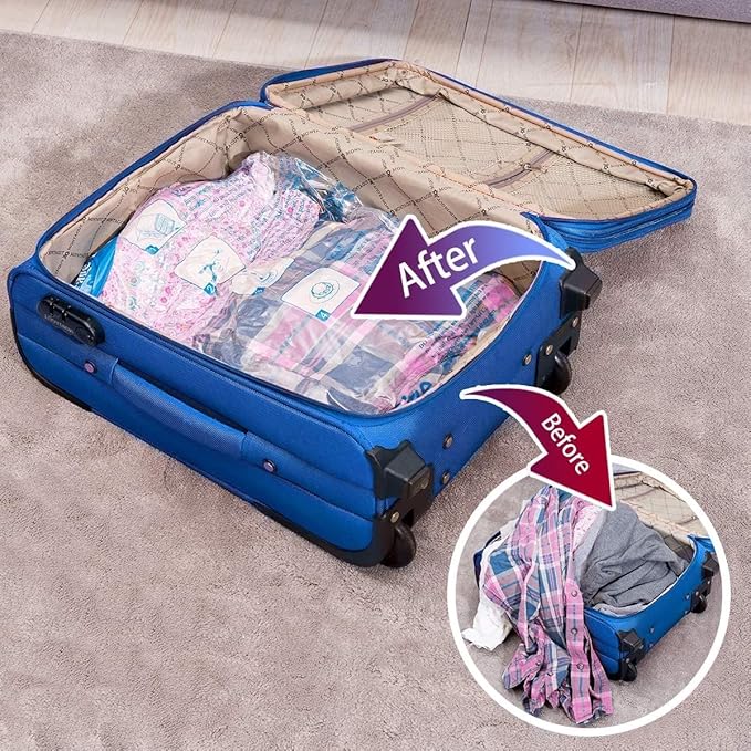 Vacuum Storage Bags 20 Combo (4 Jumbo/4Large/4 Medium/4 Small/4 Roll), Plastic Packaging Bags,Space Saver Sealer Bags for Clothes, Pillows, Comforters, Blankets, Bedding-NeatNest