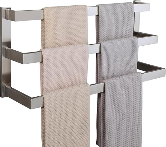 Alise Bath 3 Towel Bars Towel Racks for Bathroom Lavatory Wall Mount,Towel Hanger SUS304 Stainless Steel Towel Holder Towel Rail 23.2 Inch,Brushed Nickel,GOY003-LS
