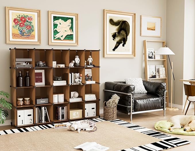 6-Cube Storage Organizer, Closet Organizer Storage Shelf Bookcase Bookshelf with Metal Hammer, Storage Cubes Organizer Cabinet for Kids, Closet, Bedroom, Bathroom, (11.8x11.8x11.8 inch)-NeatNest