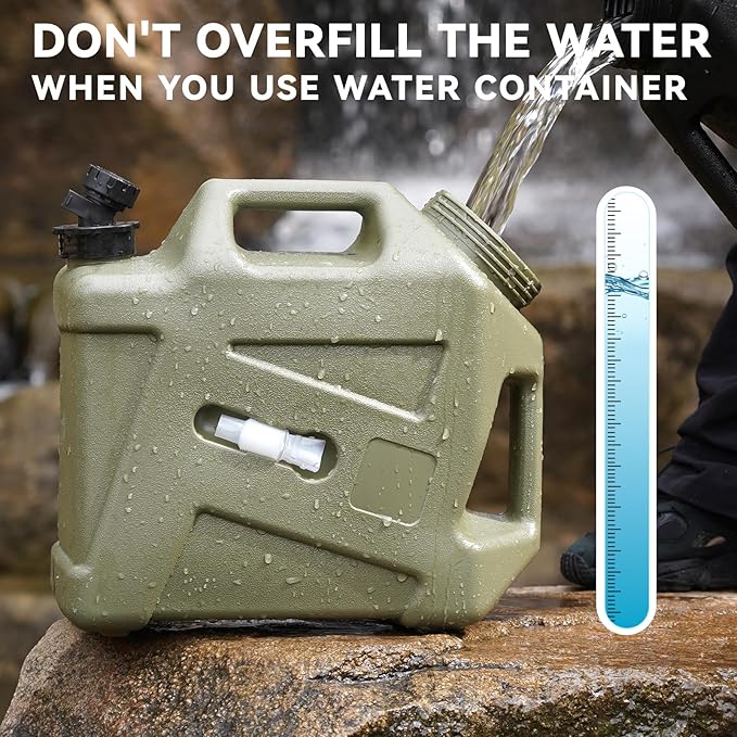 Camping Water Jug - 3.2 Gallan Water Container with Spigot | Portable Water Tank for Outdoor Hiking Picnic Supplies-Green-NeatNest