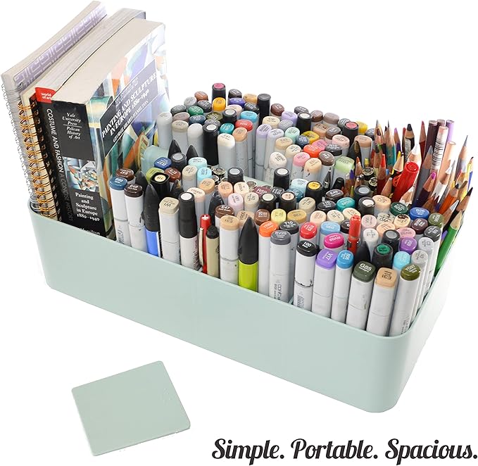 -Large Portable Caddy, DIY Dividers, 8 Compartments, Office Supplies Organizer, Simple, Portable Basket with Handle Storage Organizer Modern,Endless Multi Use -Made in USA-NeatNest